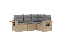 Garden Sofa Set, Garden Sofa Sets Vidaxl Bege Rattan / Vime (n/a)