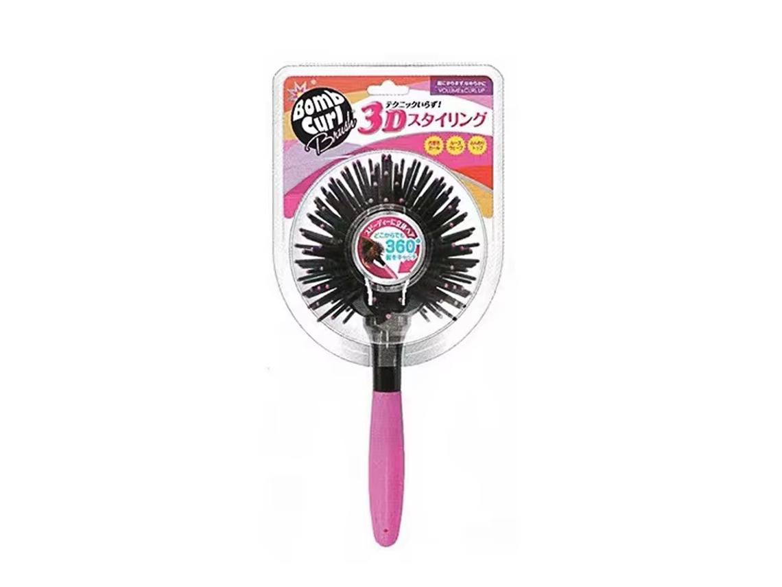 (1 Unidade) Pente Redondo 3d Para Cabelo, Pente Para Maquiagem, Ferramenta De Modelagem Esférica 360° Para Salão De Beleza