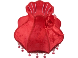 Abajur de Mesa em Tecido Vermelho Macio SFUSHOS