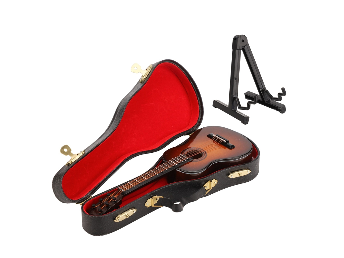 Primerox modelo de Violão Elétrico Miniatura Mogno Branco 20cm para Decoração Doméstica