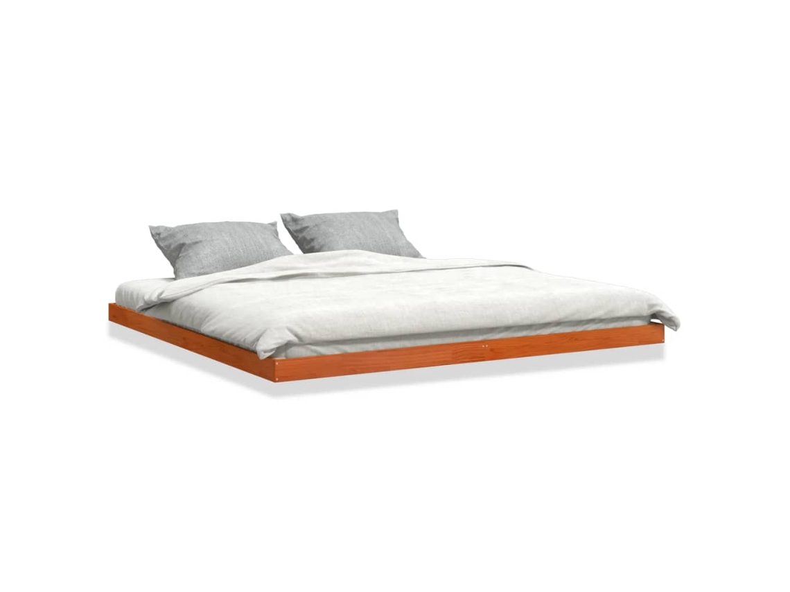 Bed Frame, Bed Frames Vidaxl Marrom Madeira De Pinho (200 X 200 Cm)