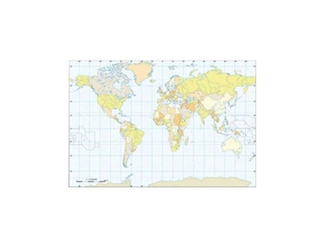 Livro Paq/50 Mapas Planisferio A3 Politico Mudos De Desconocido (espanhol)