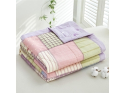 Colcha Acolchoada Fansu Capa de Cama Manta para Ar Condicionado Edredom Conjunto 100% Algodão Sofá com Estampa
