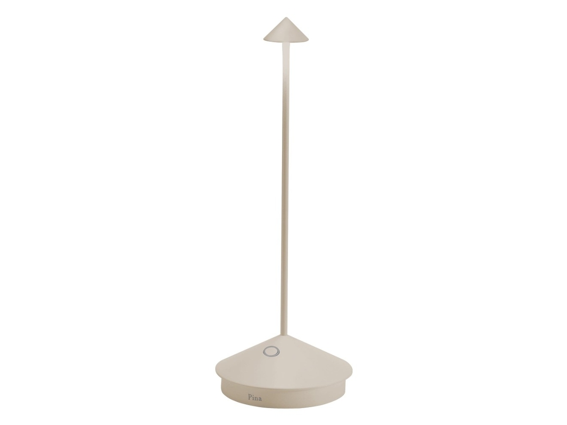 Candeeiro De Mesa Led Pina Pro Sand, Recarregável E Regulável, Sem Fios, Cor Zafferano, 2200 2700 3000k, Ip54, Bateria Com Duração De 12 Horas