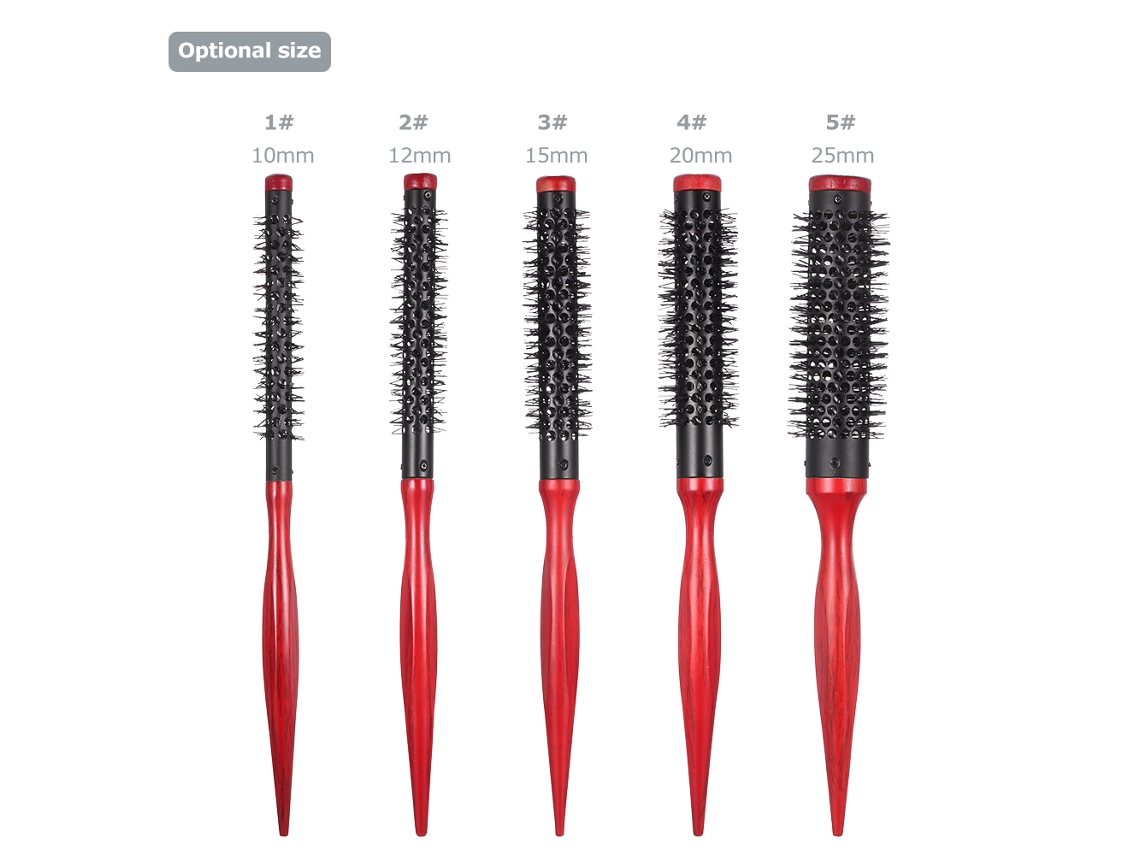2026 pincel Redondo de Pelo 10mm para Peinado Diy, Rulo Quiff, Peine de Nylon, Herramienta de Peluquería Y Estilo