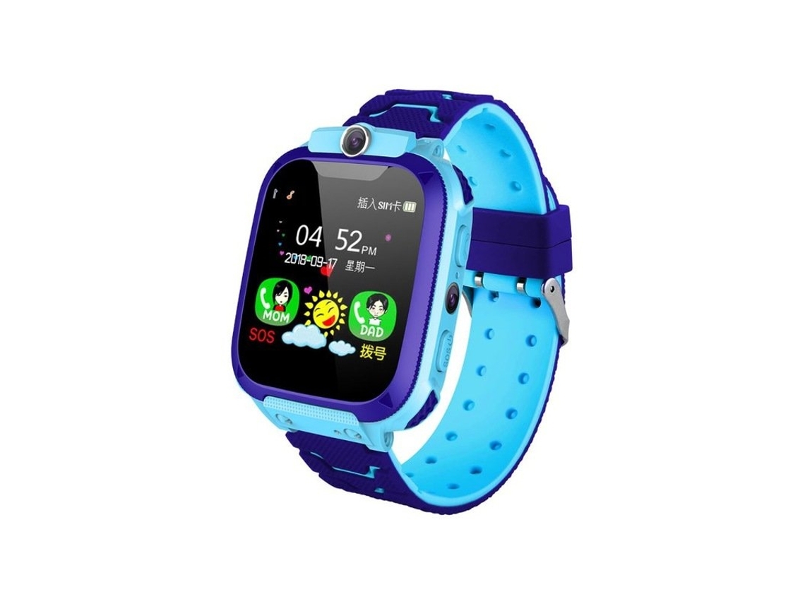 Smartwatch Q12b Para Crianças Telefone Para Android Ios Life À Prova D'água Lbs Posicionamento 2g Cartão Sim Dail Chamada Azul*