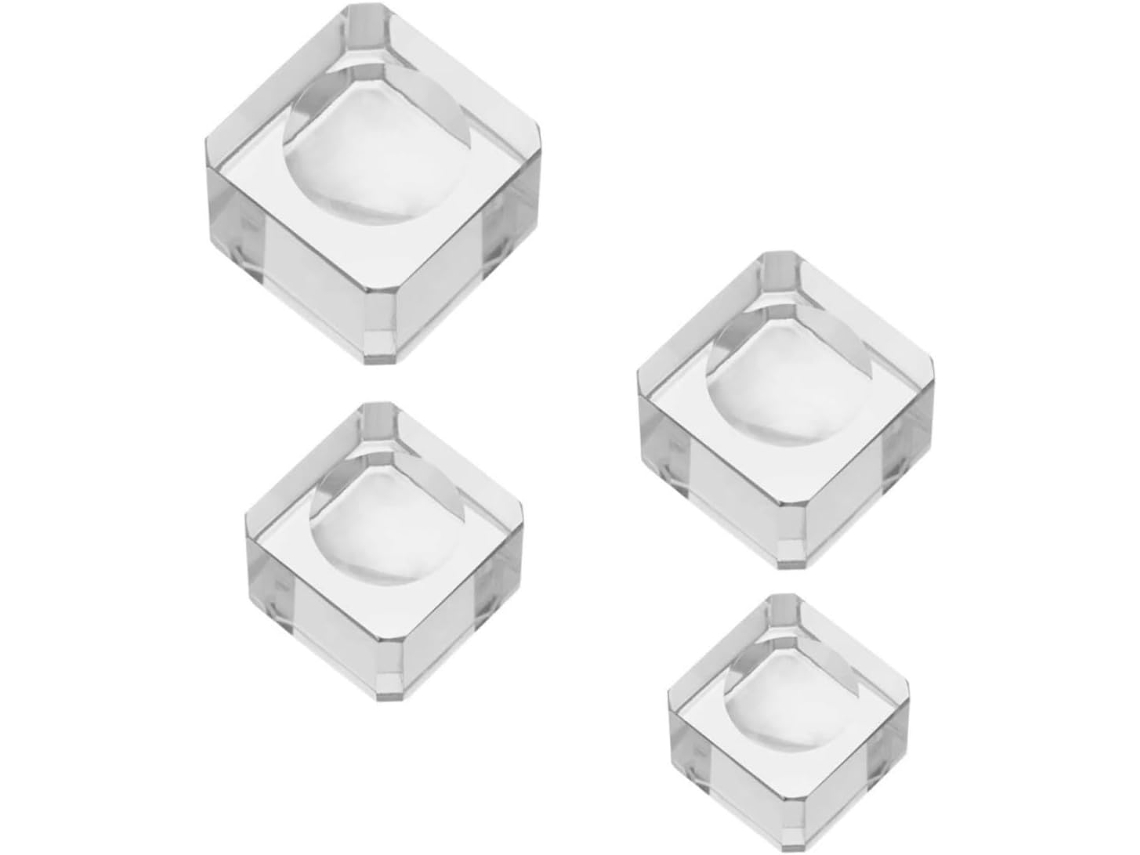 Vicasky Conjunto De 4-bases Transparentes Para Bolas Cristal, Suporte De Vidro Para Exibição, Decoração De Mesa Para