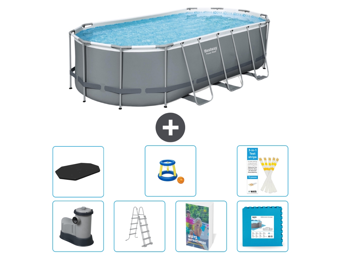 Bestway Piscina Bestway Power Steel Oval - 549x274x122 Cm - 8-peças S570