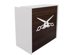 Balcão de recepção compacto para Cabeleireiro, Barbearia 120 cm. Noz. OFILIKE