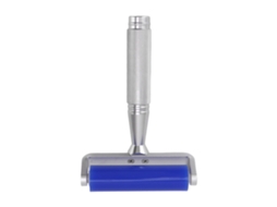 Rolo de silicone Baok para tela azul com rolamento de ferro, antiestático, resistente, manual, 4 polegadas