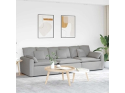 Vidaxl Sofá Modular Com Almofadas Cinzento Nublado