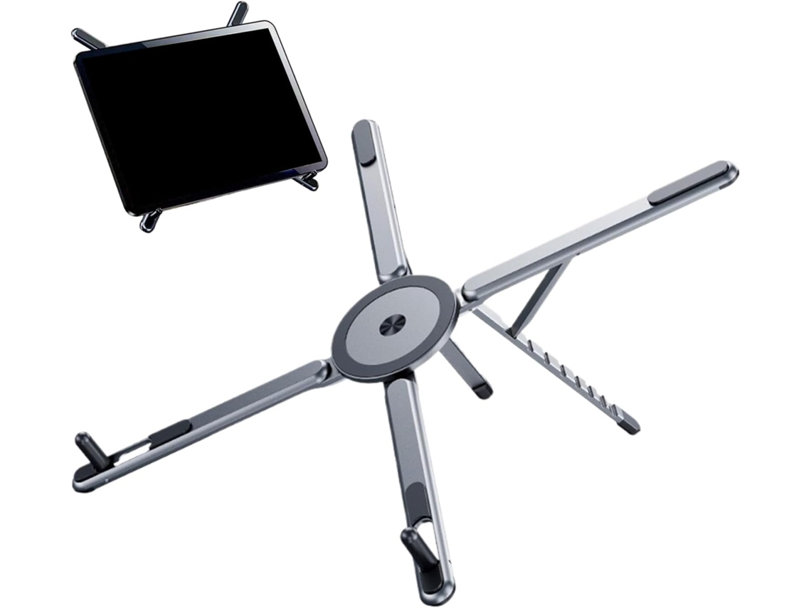 Suporte Magnético Dobrável E Ajustável Para Laptops E Tablets, Com Ângulo Ergonômico.