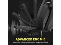 (preto) Fone De Ouvido Gamer Sem Fio, Com Cancelamento De Ruído Enc E Microfone, E Bluetooth De Modo Duplo.