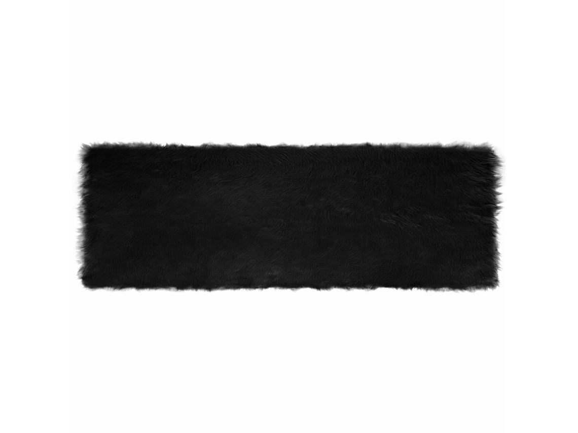 Conjunto 1 Tapete Vidaxl Preto Poliéster (80 X 250 Cm)