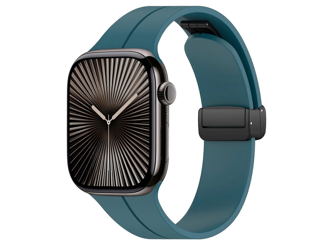 Pulseira De Silicone Para Relógio Xdfind Com Fivela Dobrável Preta E Ranhura Plana