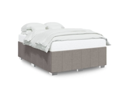 Bed Frame, Bed Frames Vidaxl Cinzento-acastanhado Tecido (140 X 190 Cm)