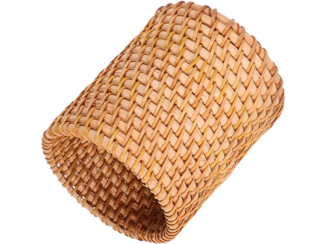 Porta Lápis Retro Rattan Mesa Trançado À Mão
