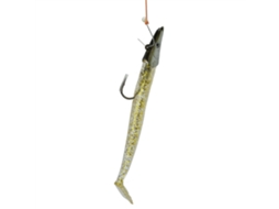 Sinking Lead Head Soft Bait (3d Eye Bionic Fish Lure, Soft Worm Bait Design) Gold 11cm 22g