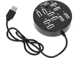 Hub Usb 2.0 De 10 Portas Com Adaptador Multi-usb Para Laptop, Design
