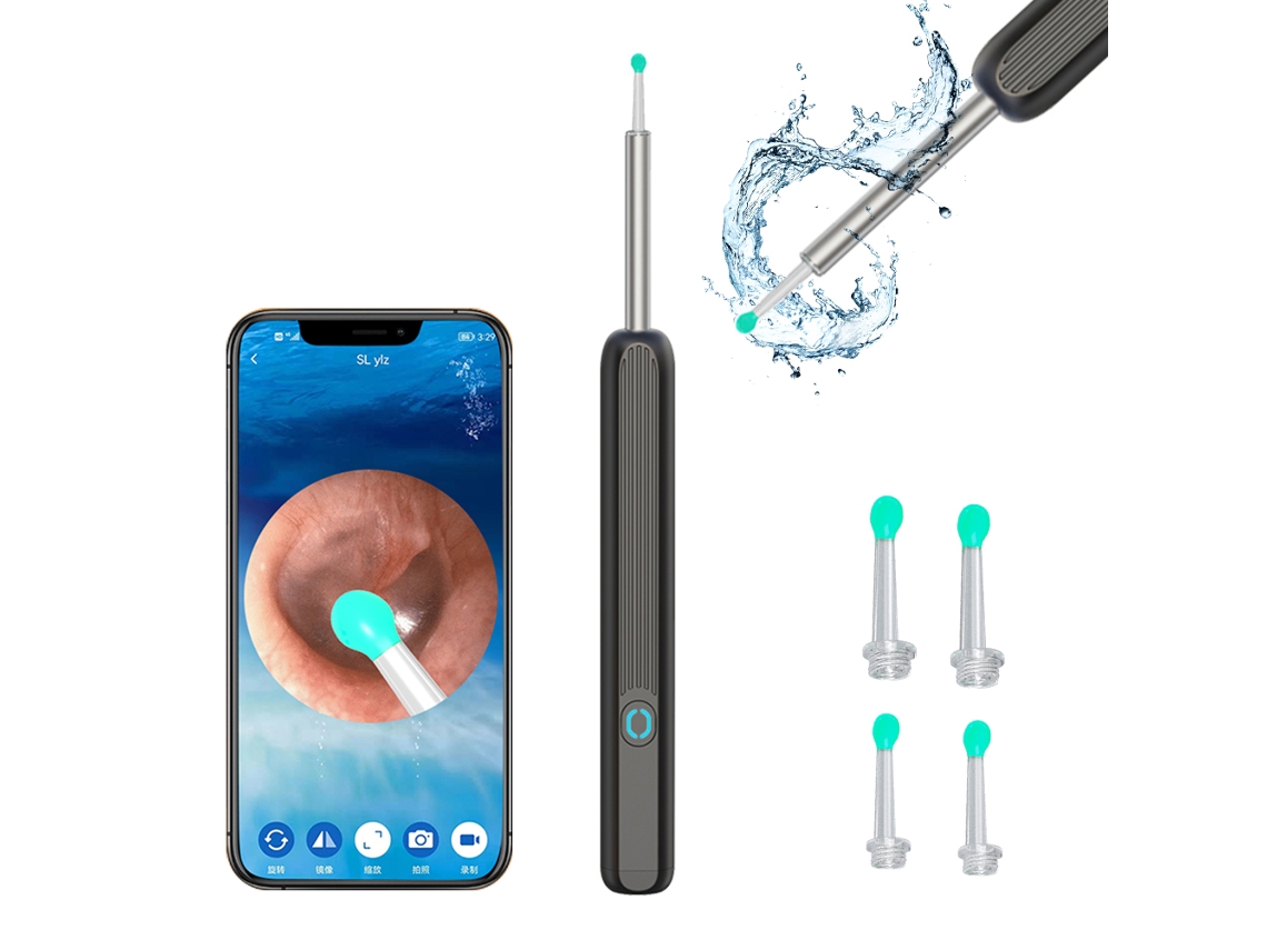 Limpeador De Ouvido Visual Sem Fio Recarregável Remoção Cera Auricular