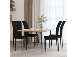 Vidaxl Cadeiras De Jantar 4 Pcs Veludo Preto