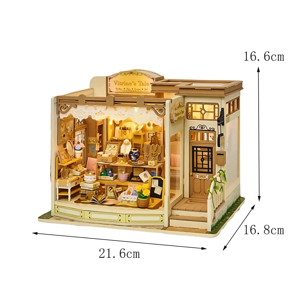 Kit de Modelo de Madeira "faça Você Mesmo" para Montar Casas em Miniatura. MDUG