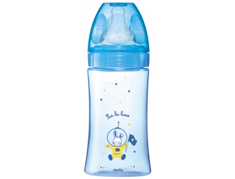 Frasco inicial 270 ml Fluxo 2 0-6 meses Cor: Azul DODIE