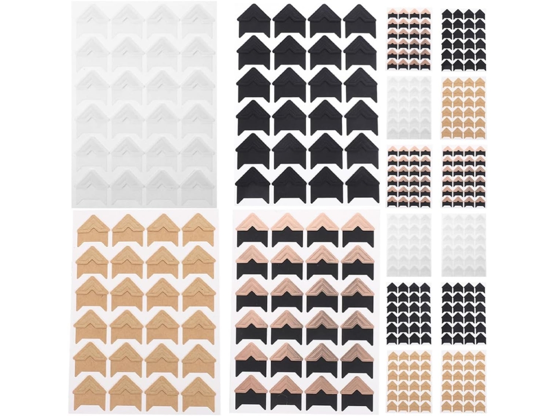 Ultechnovo 16 Feuilles Coins Photo Décoratifs Autocollants Em Papel Para Scrapbooking