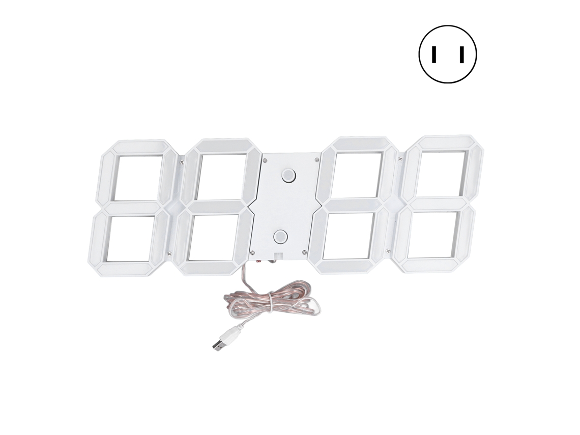 Relógio De Parede Bluetooth Com Luz E Números 3d Ocos, Marca Laxiscreed