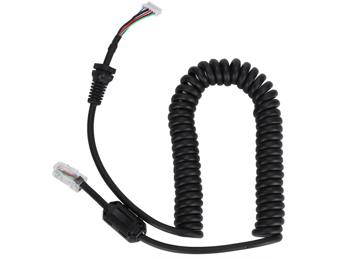 Cabo De Microfone De Mão De 6 Pinos Atualizado Para Yaesu Com Anel Magnético Acessórios