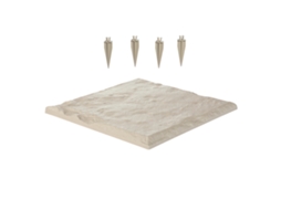 Degraus Com Estacas Para Solo Succebuy 4 Peças 39,5 X 39,5 Cm Para Relva, Bege