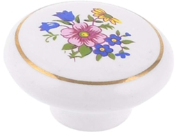Novo Puxador Lon0167 Com Cabeça Redonda, Rosca Fêmea De 0, 14e Padrão Floral Rosa Em Destaque Id Fe0 12ca A2d