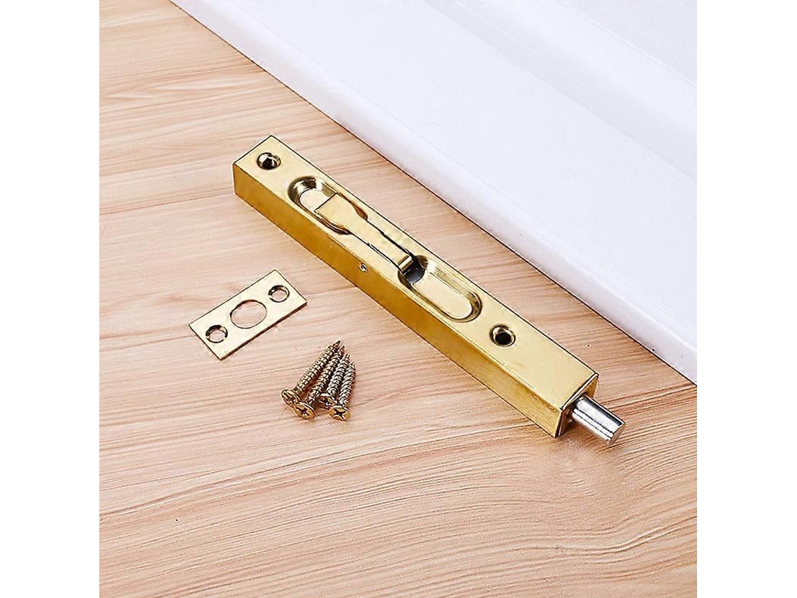 Conjunto Com 6 Fechaduras Francesas De Aço Inoxidável De 6 Polegadas, Com Ferragens E Parafusos Para Portas De Madeira (dourado)