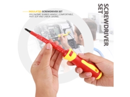 Laxiscreed Kit De Chaves De Fenda Elétricas Multifuncionais E Seguras Para Trabalho Profissional E Doméstico