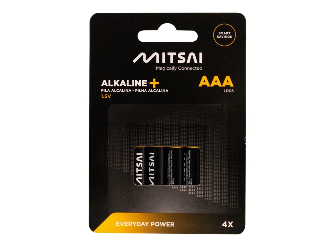 Pilhas Não Recarregáveis MITSAI LR3 (AAA - 4 Unidades)