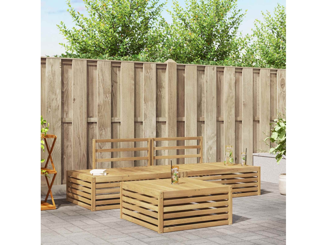 Vidaxl Conjunto De Sofás Para Exterior 4 Peça