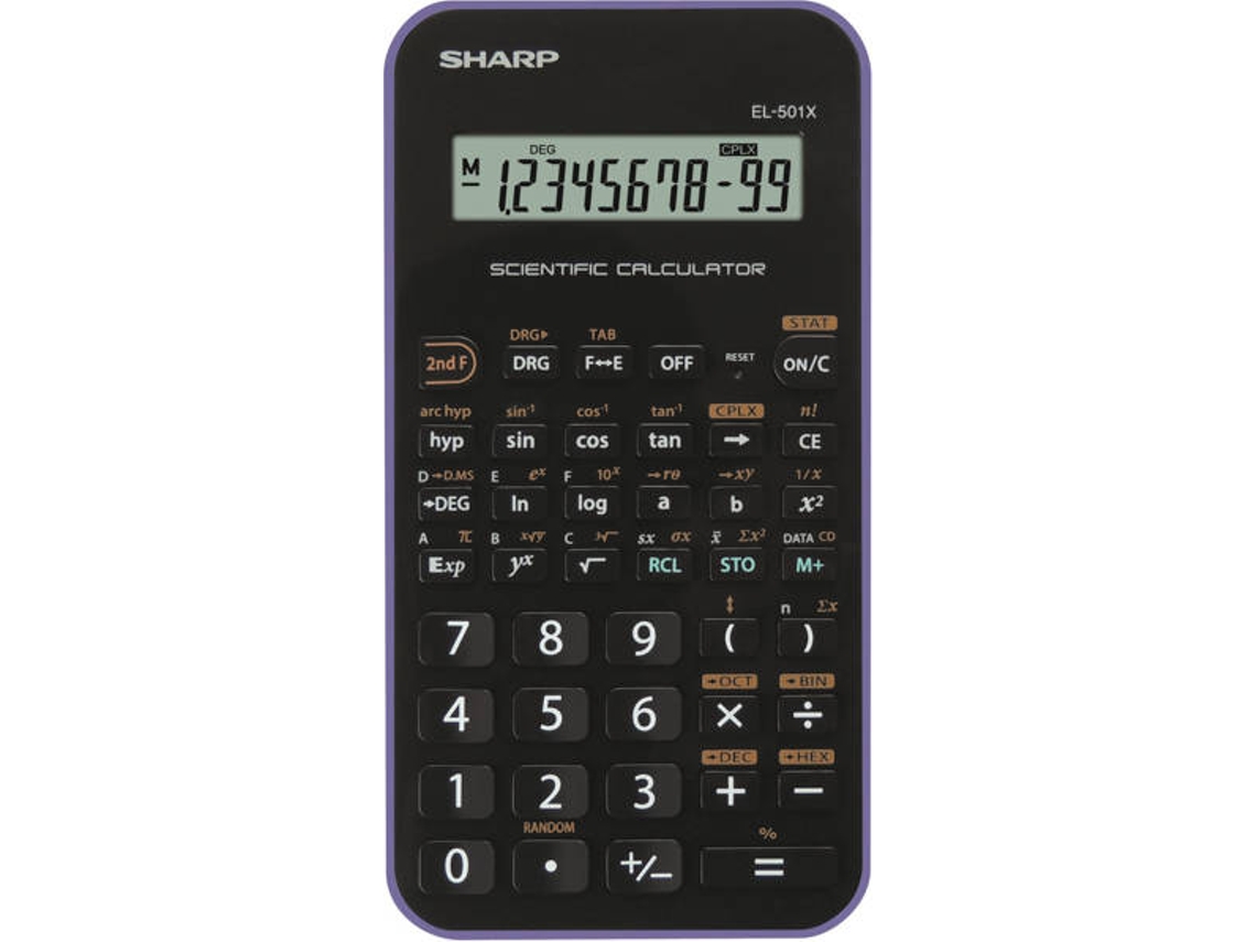 Calculadora Científica SHARP EL-501X Preto e Violeta (10 dígitos)