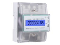 Contador De Energia Monofásico Din Rail 4p Com Tela Lcd E Capa Transparente