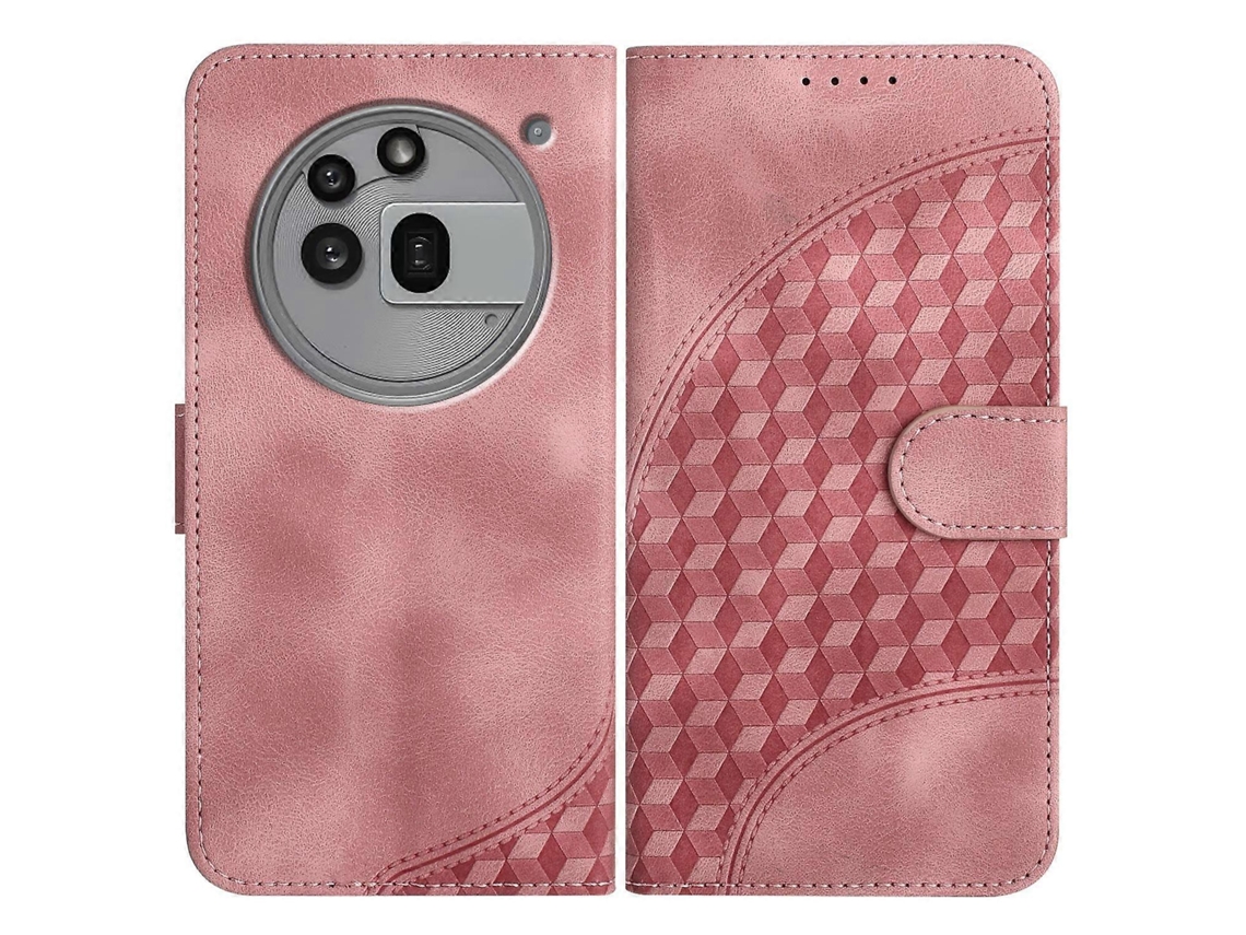 Capa De Couro Para Celular Nothing Phone 3a Pro Com Relevo De Cabeça De Elefante E Cordão