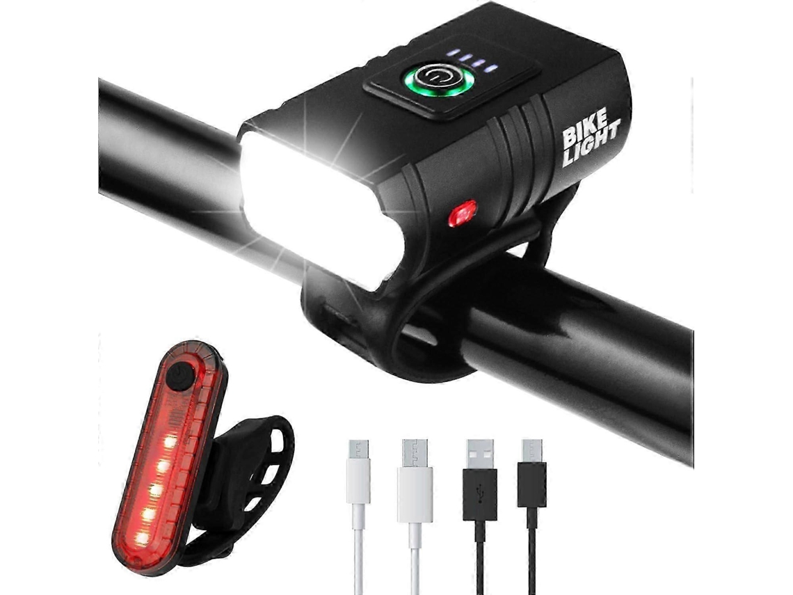 Luzes Para Bicicleta, Conjunto De Luzes Recarregáveis Ââpor Usb, Farol Dianteiro E Lanterna Traseira Para Bicicleta. Aquaforge