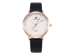 Reloj De Cuarzo Unisex Con Correa De Cuero Pu Zhoulianfa Color Negro