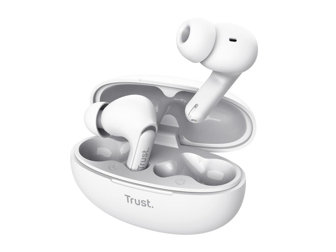 Fones De Ouvido Estéreo Sem Fio Trust Yavi Intra Auriculares Para Chamadas/música Usb Tipo C Bluetooth Brancovayotoy (tws)