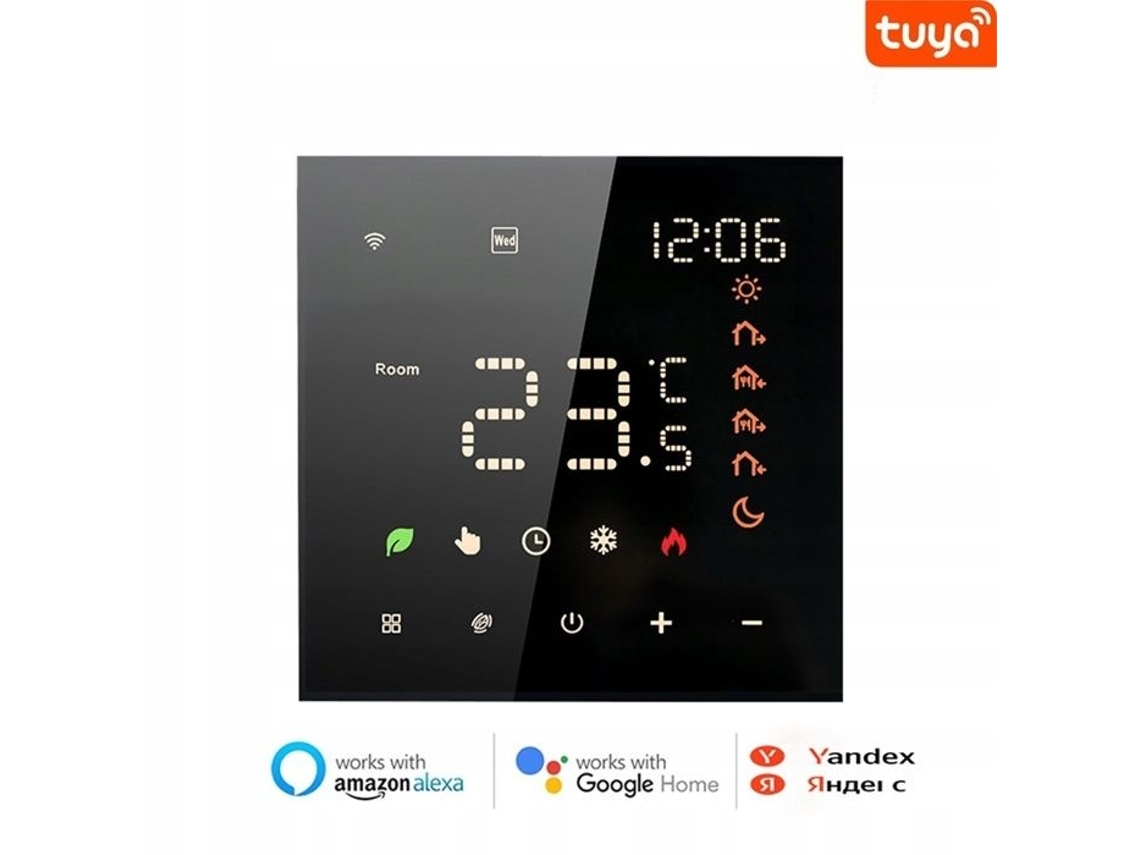 Lurelia Termostato Wi-fi Tuya Arhatreya Tela Sensível Ao Toque Led Controlo De Voz Programação Semanal