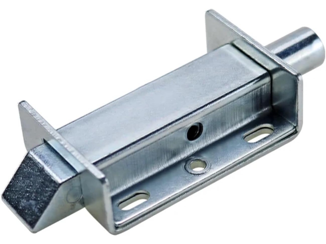 Trava De Porta Telescópica 4 Polegadas Com Mola, Tipo Push Pull, Para Portas De Impacto, 1 Peça Frente Em Zinco Azul