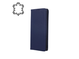 Capa Em Couro Genuíno Para Iphone 17, Azul-marinho