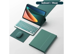Capa Teclado Panoona Para Xiaomi Poco Pad M1 De 12,1 Polegadas, Com Teclado Magnético E Rato Bluetooth Verde