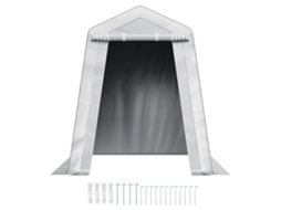 Casebro De Armazenamento Exterior Succebuy 183x183x213 Cm Tenda Portátil, Cinzento