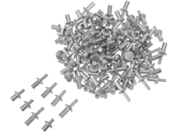 Kit Com 130 Rebites Cegos De Cabeça Redonda Com Núcleo De Alumínio M5 7mm 9mm 11mm