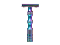 Aparelho de barbear manual ajustável 2026 para homens, estilo clássico com lâmina dupla, para remoção de pelos faciais.