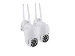 Câmeras Externas Dio Connected Home Pacote Com 2 Dual Band Com Fio Rotativas 4mp